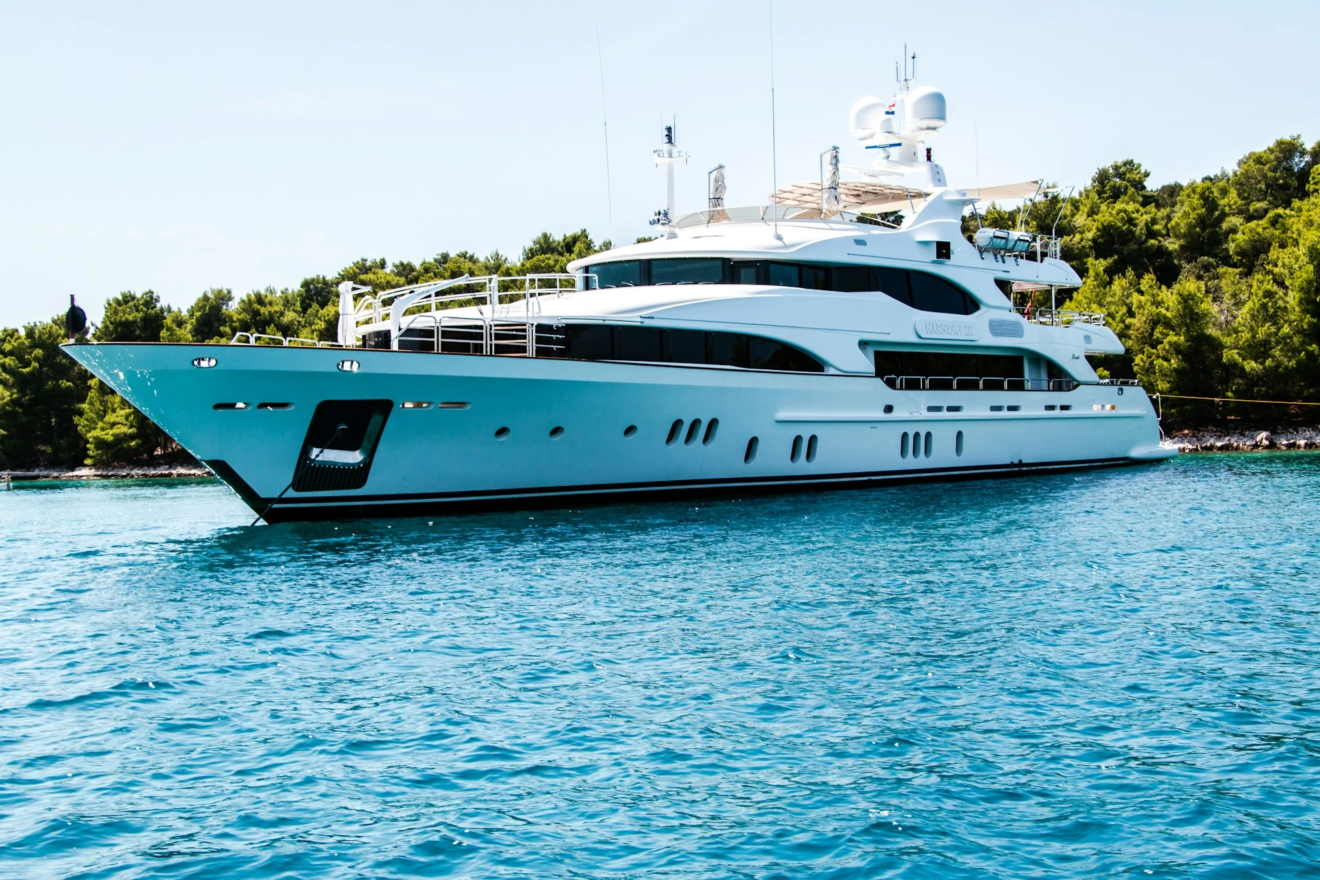 Yacht aft deck